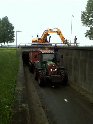 20 m3 geladen in fietstunnel